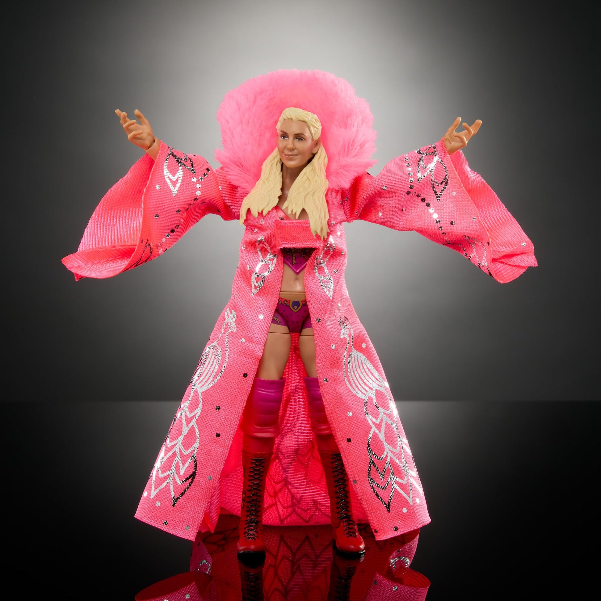 Mattel WWE Ultimate Edition Action Figure & Accessories Set, Charlotte Flair 6-inch Collectible with 30 Articulation Points, Swappable Pieces