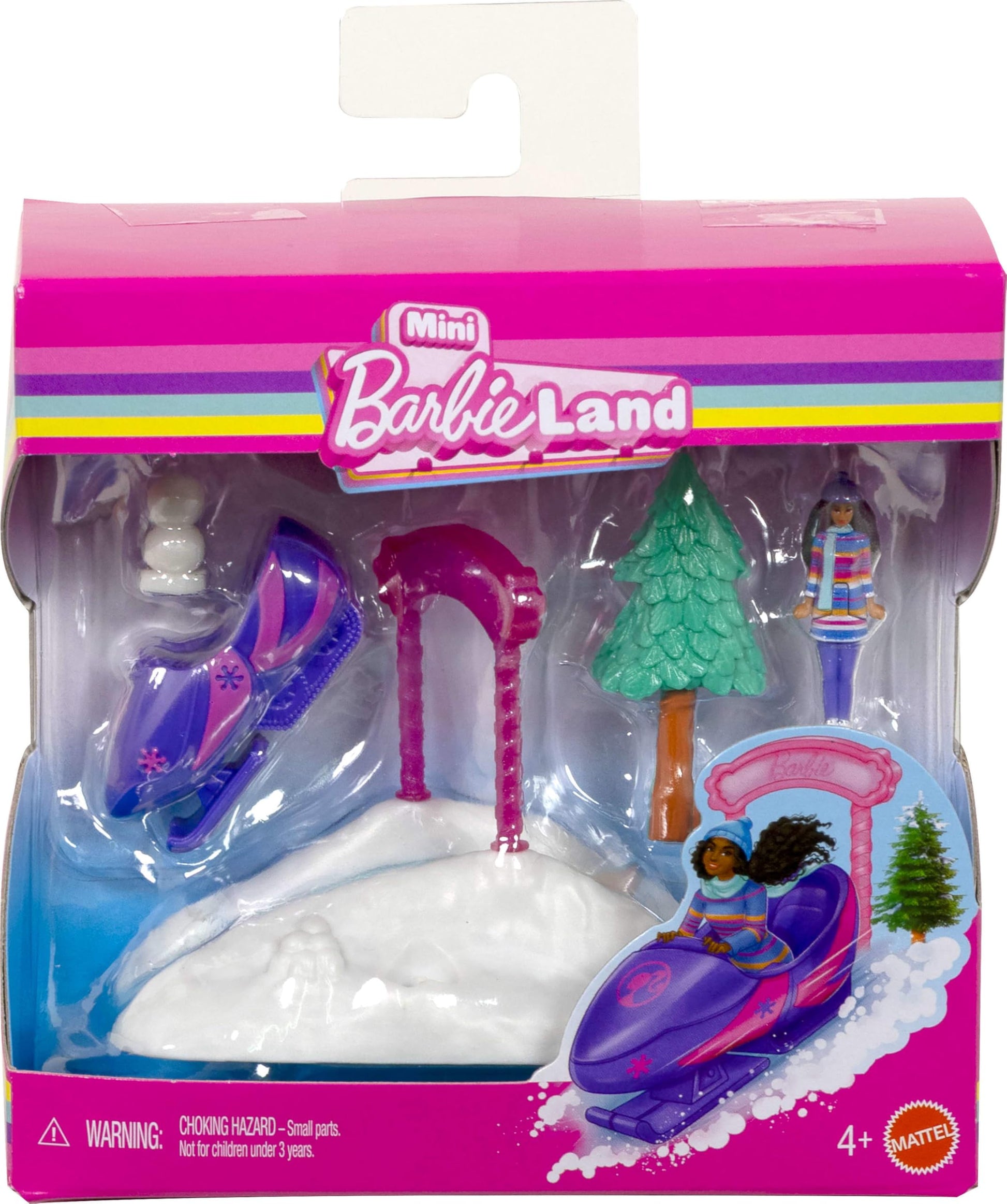 Barbie Mini Land Collectible Playsets with 1.5-inch Doll, Interactive Play Areas for Storytelling Fun