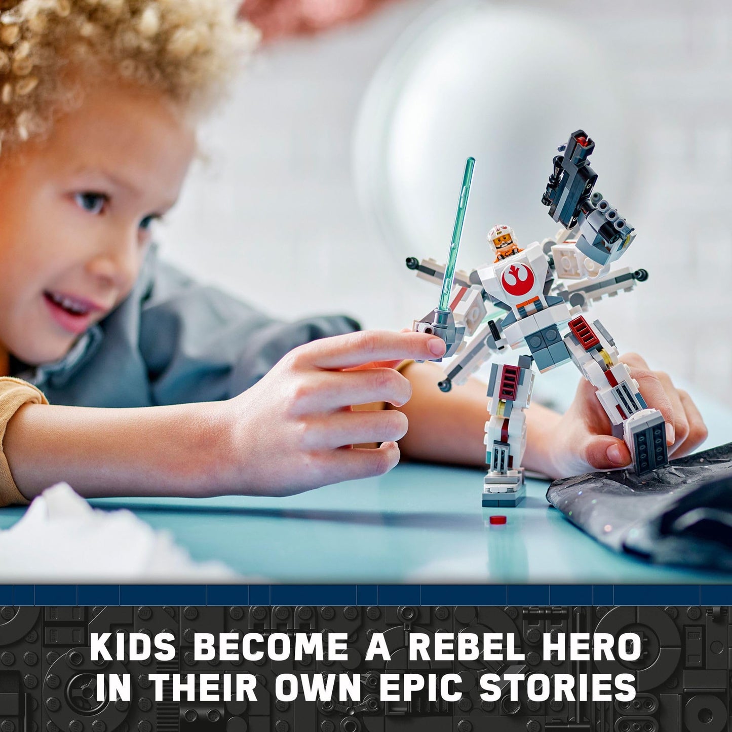 LEGO Star Wars Luke Skywalker X-Wing Mech, Buildable Star Wars Action Figure with Luke Skywalker Toy, Collectible Building Set for Kids, Creative Gift