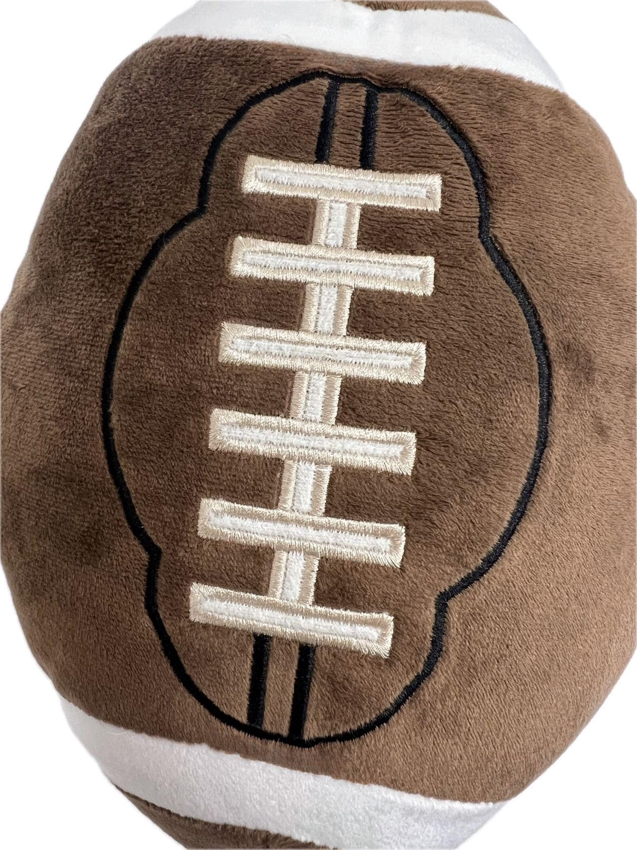GiftExpress 2-Pack Football Plush Pillow, 12” Soft Stuffed Throw Cushion with Embroidered Laces, Brown/White Football?Shaped Décor for Game Day, Kids’