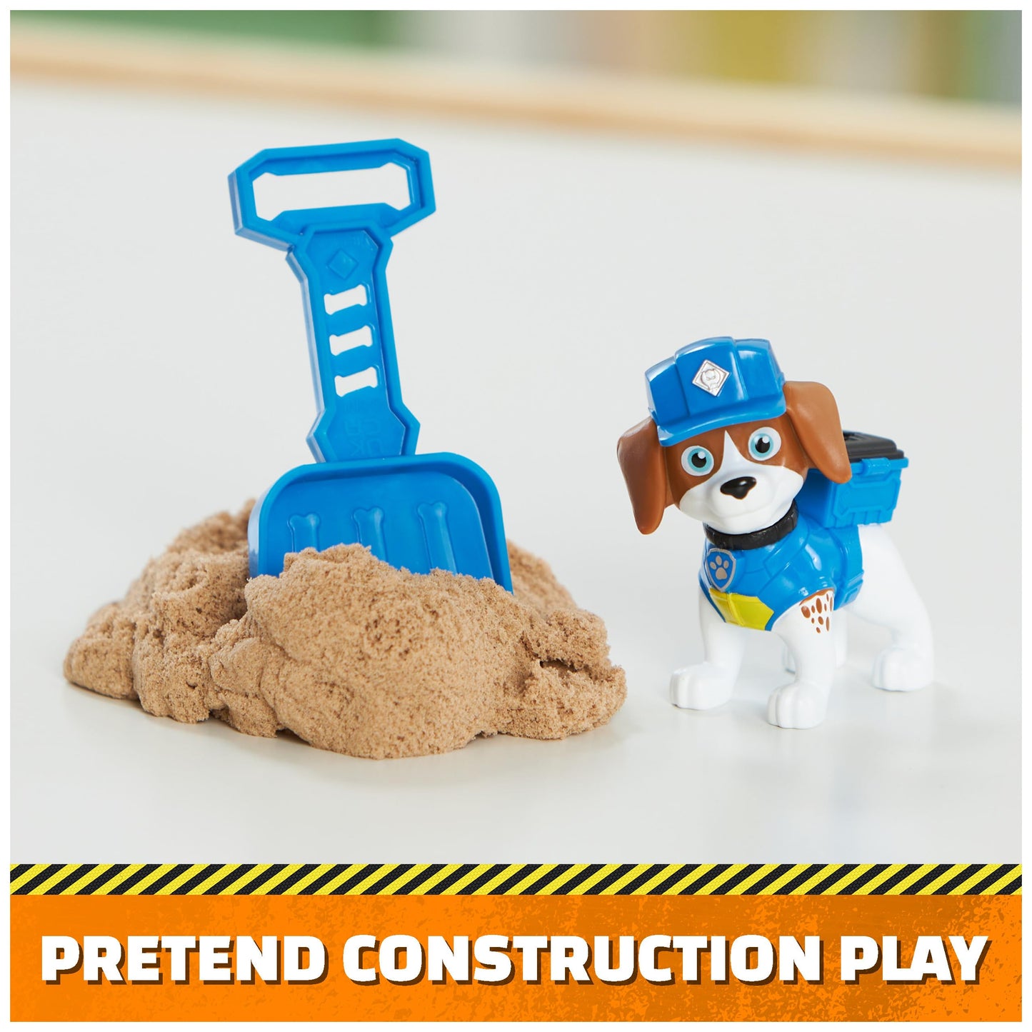 Rubble & Crew, Charger & Wheeler Action Figures, with Kinetic Build-It Sand & 2 Building Tools, PAW Patrol Kids Toys for Boys & Girls Ages 3 and Up