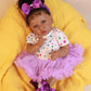 HOOMAI Lifelike Reborn Baby Dolls with Soft Body African American Realistic Girl Doll 22.8 Inch Best Birthday Gift Set