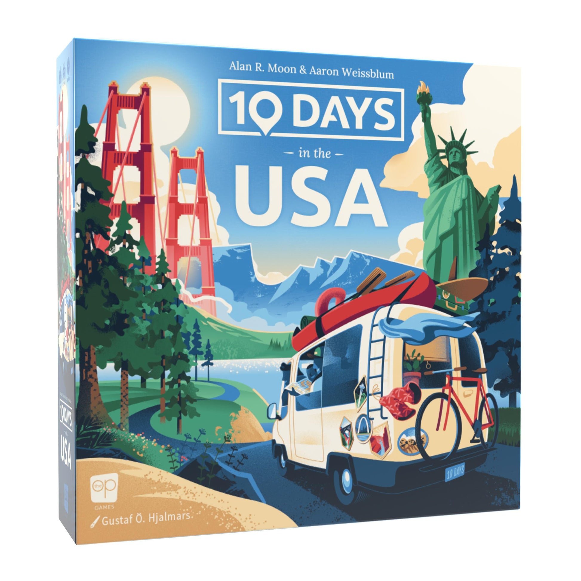 10 Days in The USA | Family Road Trip Board Game for All Ages | Designed by Alan Moon - Designer of Ticket to Ride | 2-4 Players | 30 Min | Ages 8