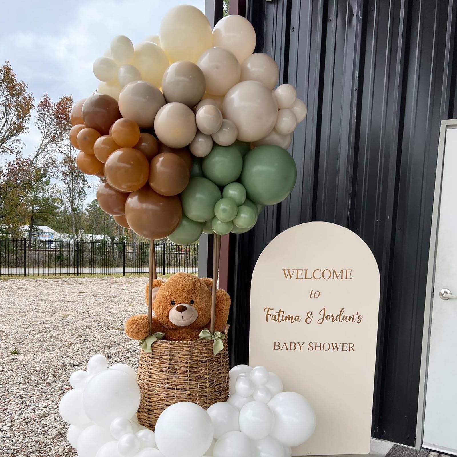 Sage Green and Brown Latex Balloons for Safari Jungle Woodland Theme Birthday Baby Shower Party Decorations