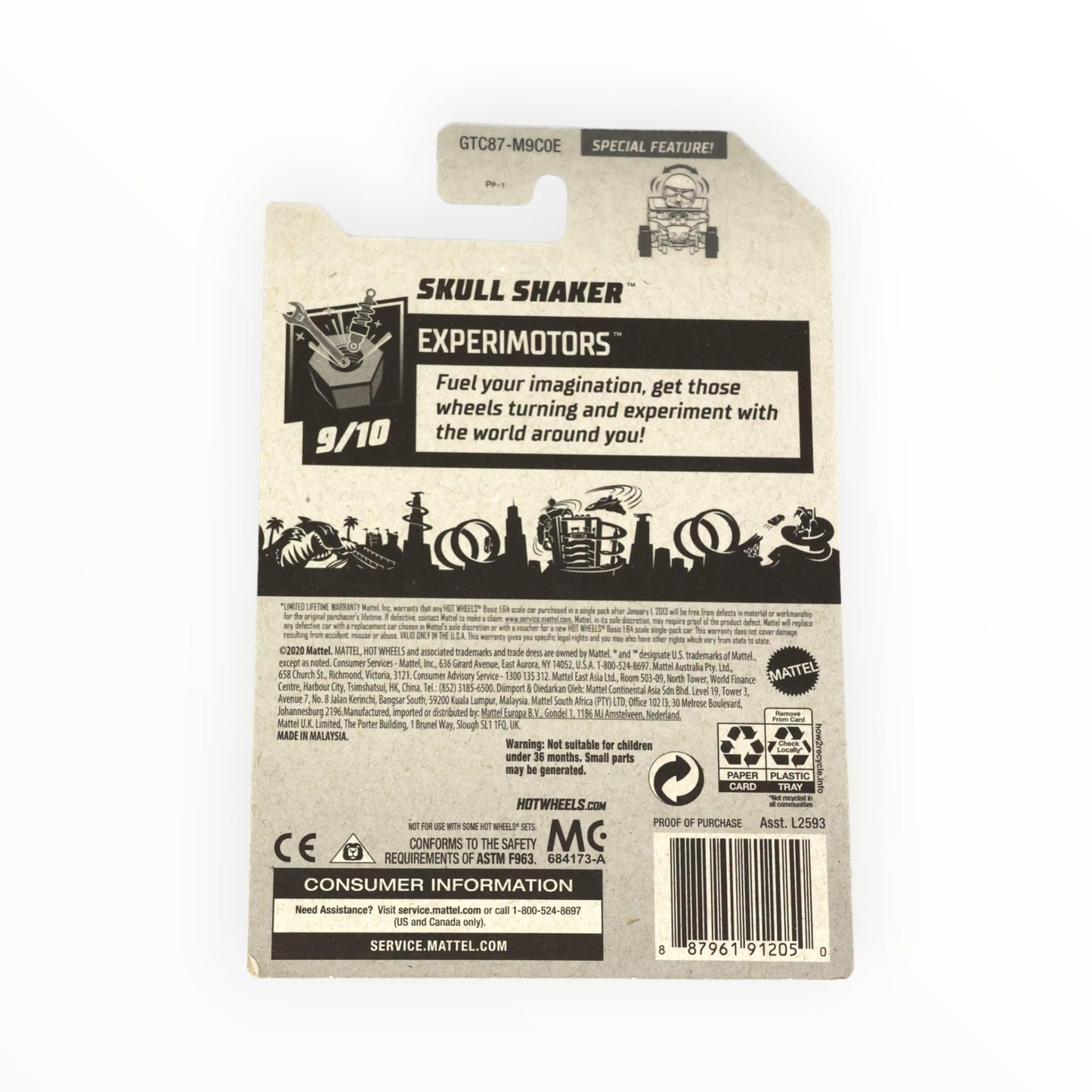 Hot Wheels Skull Shaker - Experimotors 9/10 - Treasure Hunt - Purple 103/250
