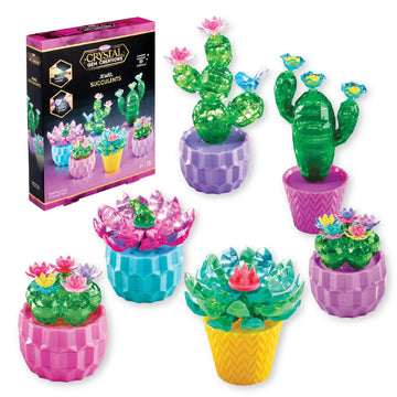 Crystal Gem Creations Jewel Succulents Kit by RoseArt, 175+ Pieces, Great for Adults, Tweens and Children Ages 8+