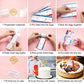 SIENON Surprise Cake Pull Out Box Cake Topper Kit, 1Pc Clear Food Contact Safe Box, 1Pc Gold Happy Birthday, 20Pcs Pockets for Birthday Graduation