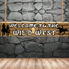 Blulu Western Party Decorations Wild West Themed Cowboy Cowgirl 5.1x1ft Welcome to the Wild West Banner Backdrop Party Decor Saloon Supplies
