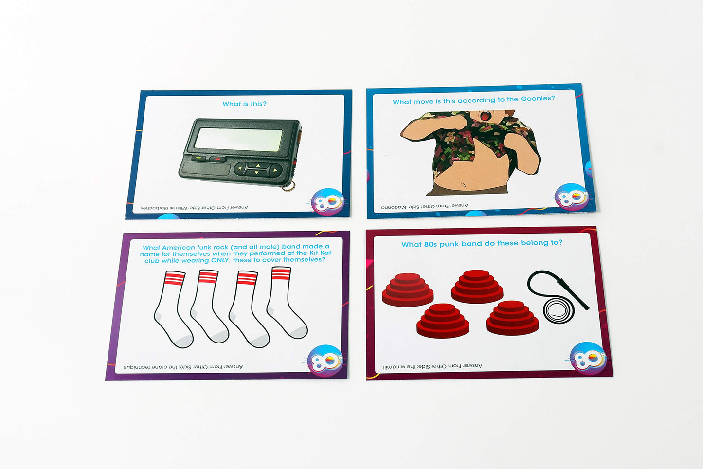 Buffalo Games 80s Pop Culture Trivia Card Game - 200 Trivia Cards, 30 Sec Timer & Guide - Adult Game Night - Portable Travel Quiz - Gen X Pop Culture