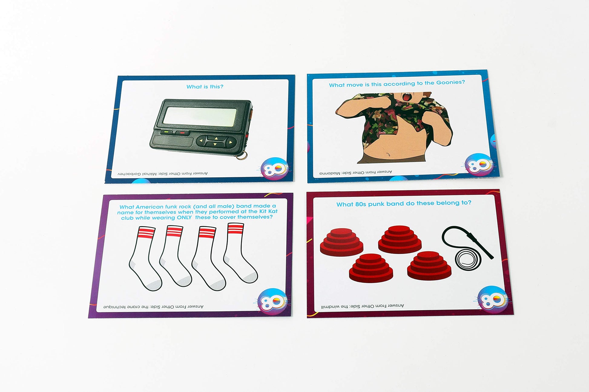 Buffalo Games 80s Pop Culture Trivia Card Game - 200 Trivia Cards, 30 Sec Timer & Guide - Adult Game Night - Portable Travel Quiz - Gen X Pop Culture