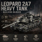 Myth Qholve Leopard 2A7 Heavy Tank Building Blocks Set, 904 PCS, Realistic Military Model with 360° Rotating Turret, Elevating Gun, Smoke Grenade