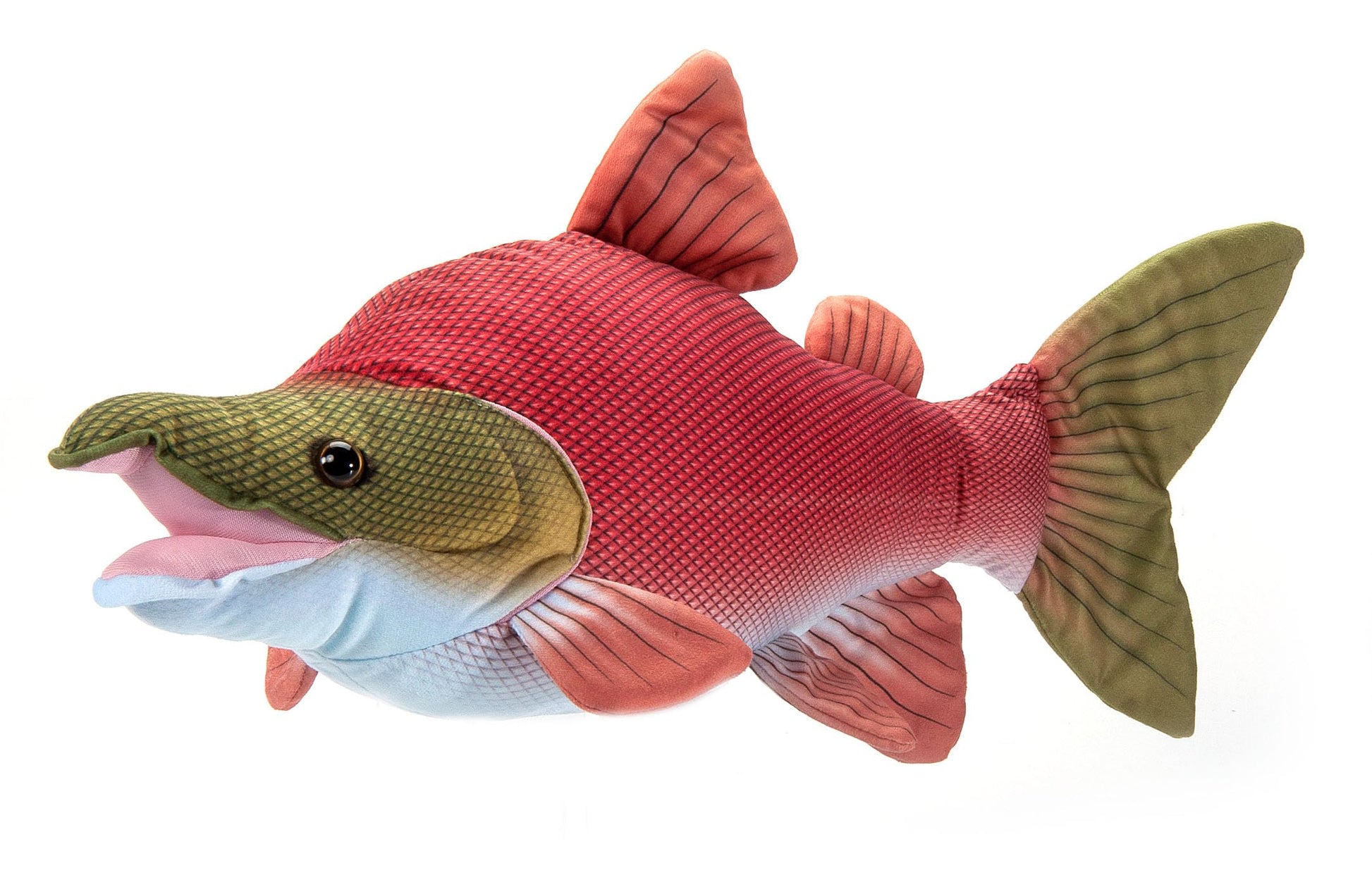 The Petting Zoo Sockeye Salmon Stuffed Animal Plushie, Gifts for Kids, Wild Onez Sealife River Fish Animals, Red Sockeye Salmon Plush Toy 20 Inches