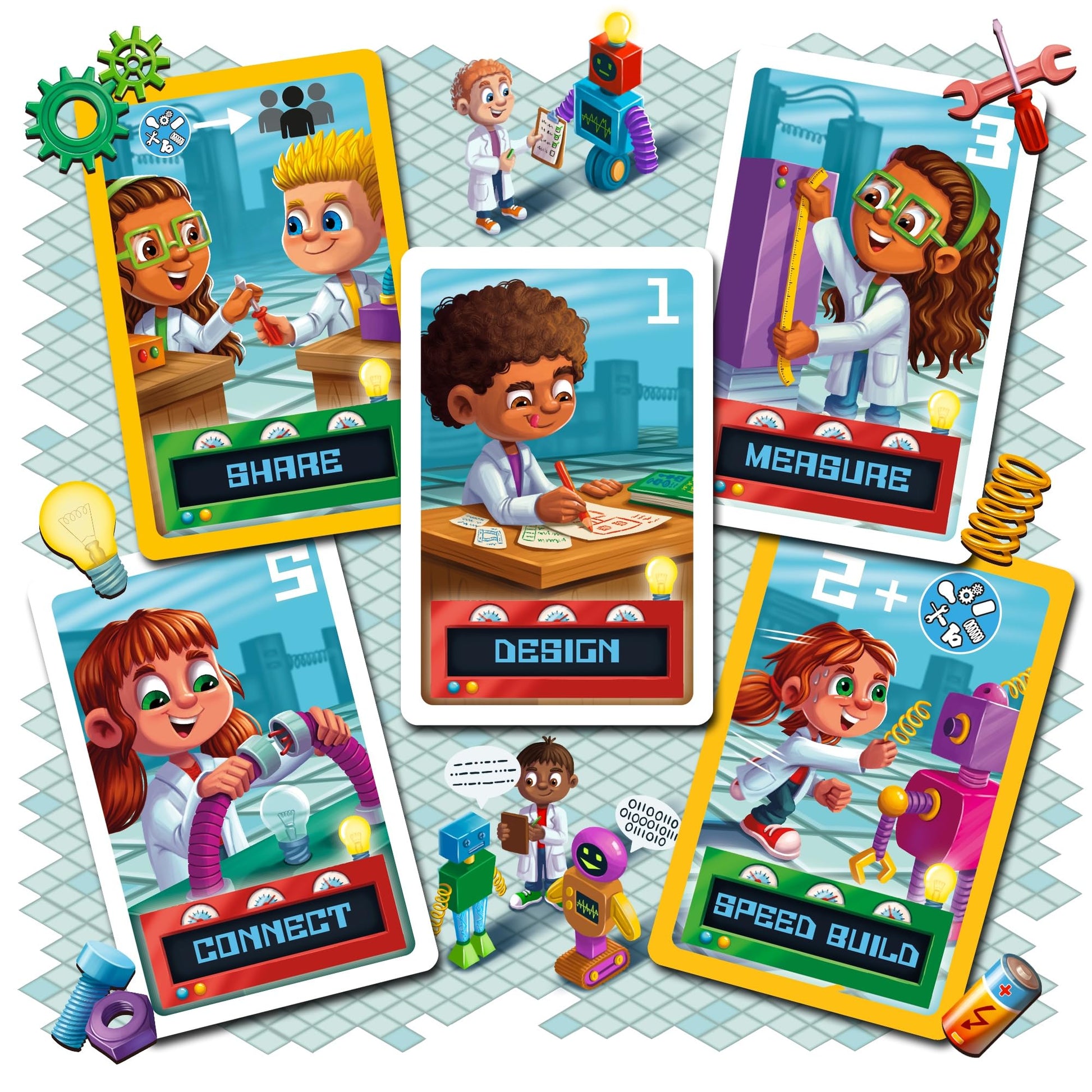 Robot Builders Board Game - Exciting Robot Building Competition for Kids Ages 5 and Up - Children Learn New Skills While Racing to Collect Matching