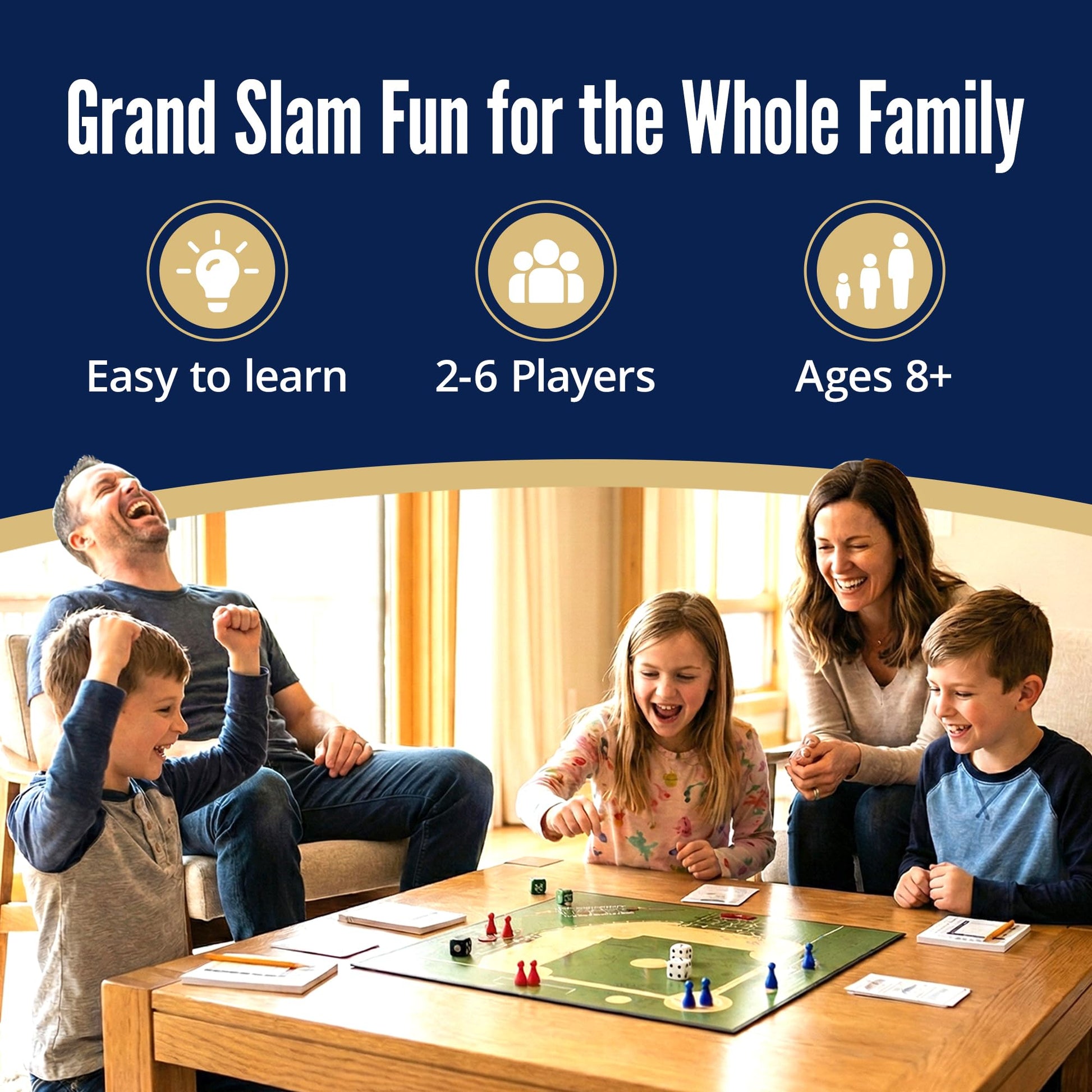 Baseball Gifts for Boys 8-12, Baseball Board Games for Kids and Adults with Dice, Tokens, & Score Pad, Fun Indoor Game with Basic and Advanced Play