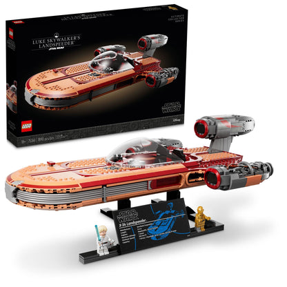 LEGO Star Wars Luke Skywalker's Landspeeder 75341, Ultimate Collector Series Star Wars Building Kit for Adults, Includes Luke Skywalker Lightsaber and