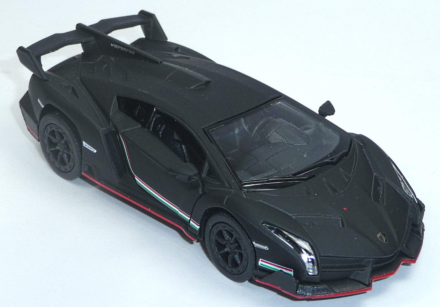 KiNSMART Lamborghini Veneno 1:36 Scale 5 Inch Die Cast Metal Model Toy Super Car (Black (Matt))