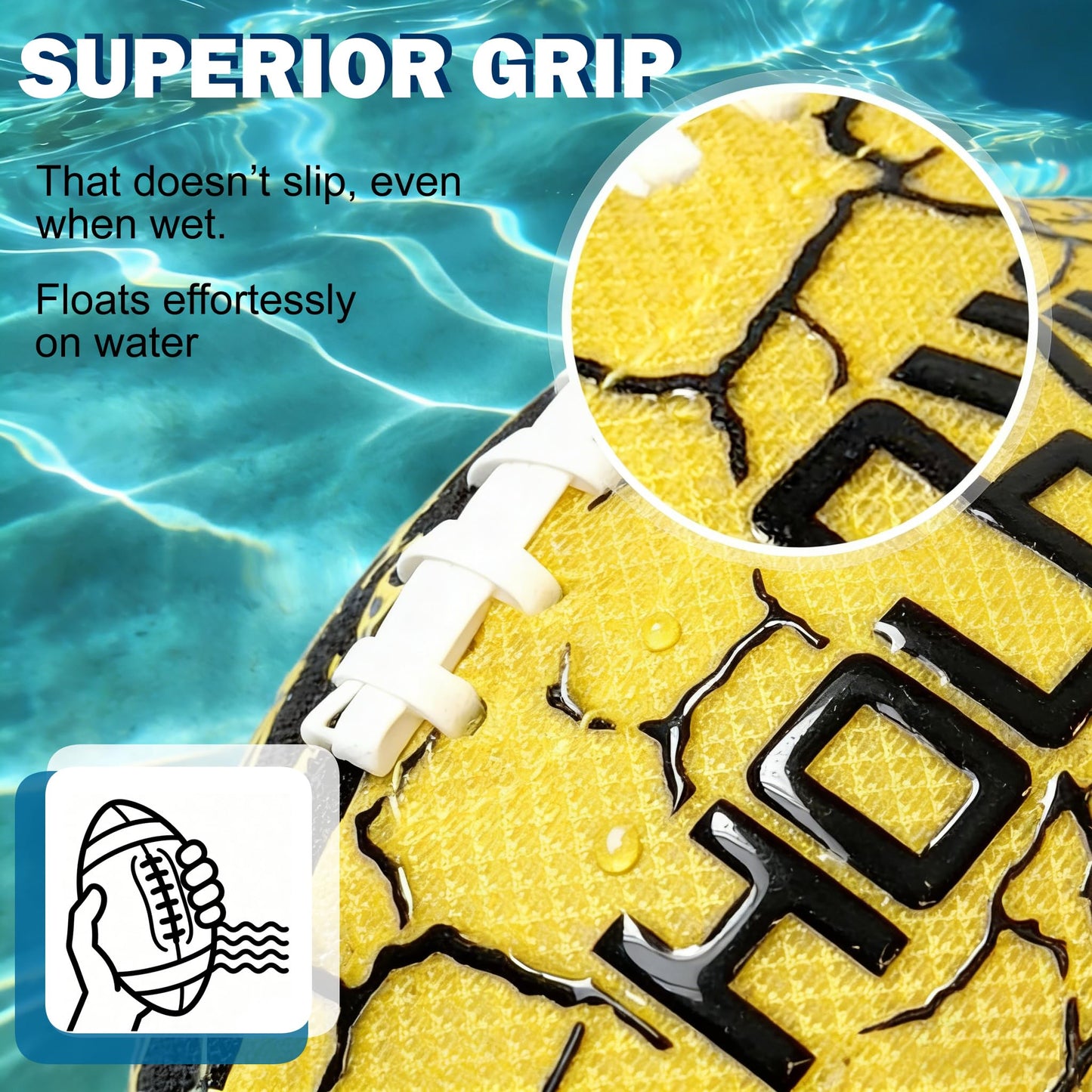 HW HOLOWIN Waterproof Footballs for Pool & Beach Outdoor for Kids & Adults
