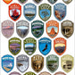 National Attractions of The USA - Adventures Go On (National Parks and State Flags)