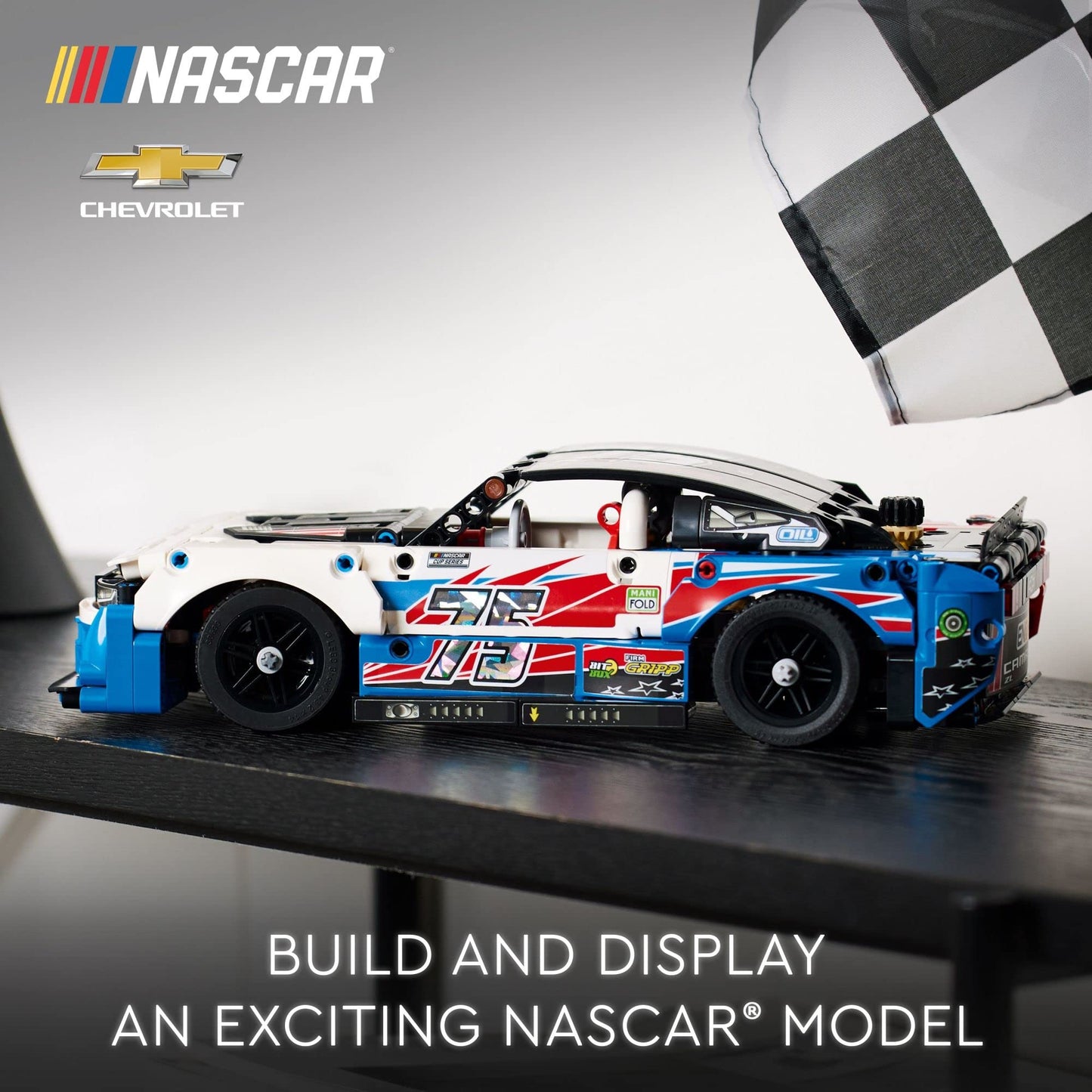 LEGO Technic NASCAR Next Gen Chevrolet Camaro ZL1 Building Set 42153 - Authentically Designed Model Car and Toy Racing Vehicle Kit, Collectible Race