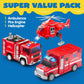 JOYIN Toddler Fire Truck Toys for 3 4 5 6 7 Year Old Boys - Fire Engine, Emergency Vehicle, Kids Firetruck, Friction Powered Car with Lights