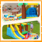 Doctor Dolphin Inflatable Bounce House Water Slide.Waterslide for Kids Backyard, Kids Water Slide Bounce House, Water Bounce House for Dry and Wet