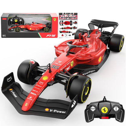 Voltz Toys Authentic Licensed 1:18 Ferrari F1 75 Remote Control Car - F1 Collection RC car Series for Kids and Adults - 2.4GHz RC Car for Gift (1:18