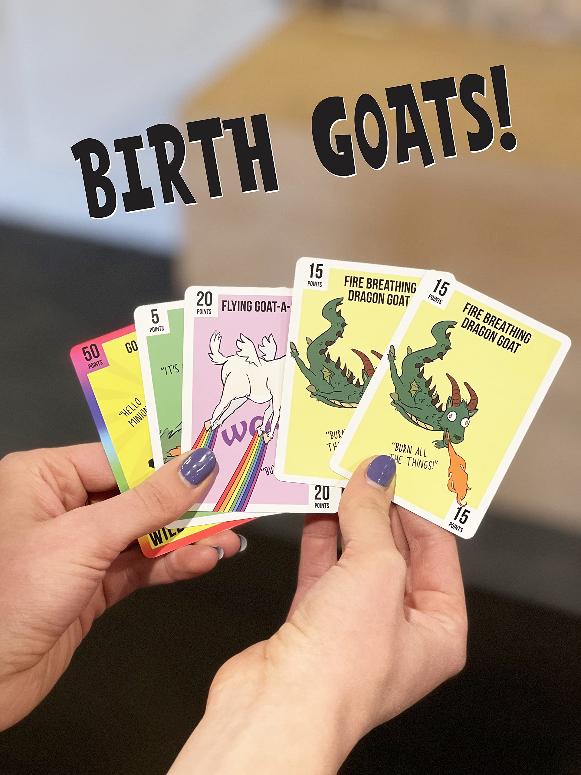 Goat Lords - Most Addicting Card Games for Families, Teens, Kids (Boy and Girl) Ages 7 and Up - Family Board Games, Fun Game, Card Game for Adults or