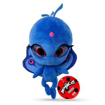 Miraculous Ladybug - Kwami Mon Ami Duusu, 9-inch Peacock Plush Toys for Kids, Super Soft Stuffed Toy with Resin Eyes, High Glitter & Gloss, & Detailed
