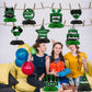 WINPOGEE 9PCS Green Black Birthday Decorations Honeycomb Centerpieces for Women Men Green Black Happy Birthday Table Centerpieces Party Supplies 16th
