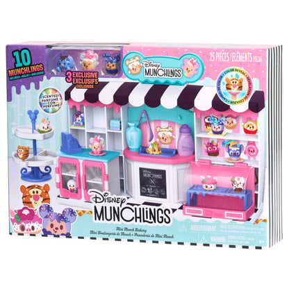 Disney Munchlings Mini Munch Bakery, 25-piece Color Change Figure Playset, 1-inch Collectible Scented Figurines, Kids Toys for Ages 3 Up by Just Play