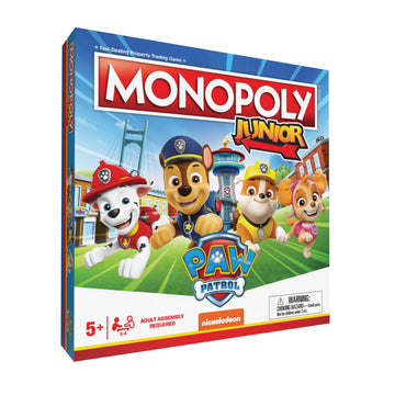 Monopoly JR PAW Patrol Board Game | Featuring Chase, Marshall, Skye, and Rubble | Officially Licensed Nickelodeon PAW Patrol Game | Family-Friendly