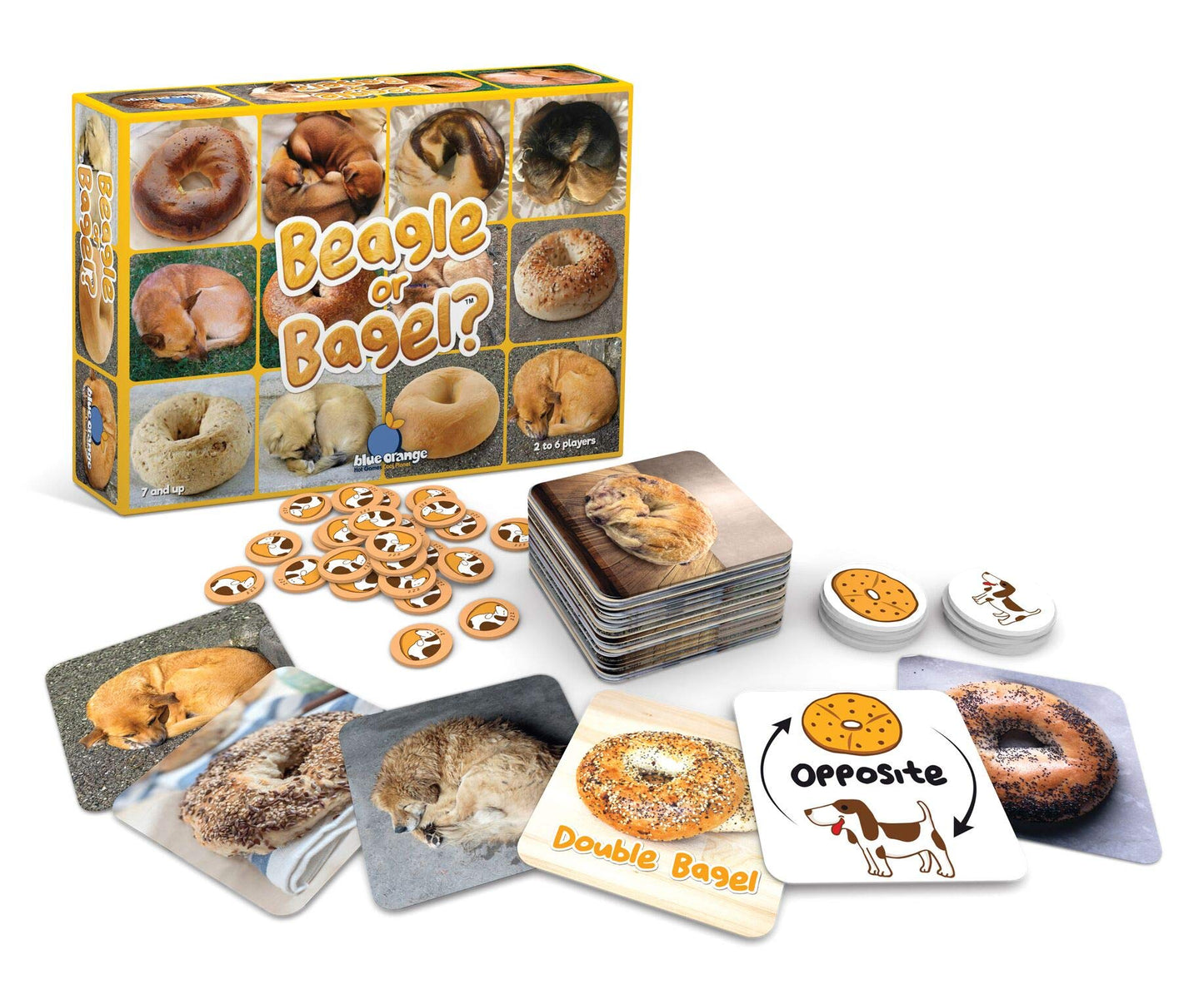 Beagle Or Bagel, Fast-paced Pattern-Recognition Game for Kids and Families, by Blue Orange Games, 2 to 6 Players, Ages 7 and Up