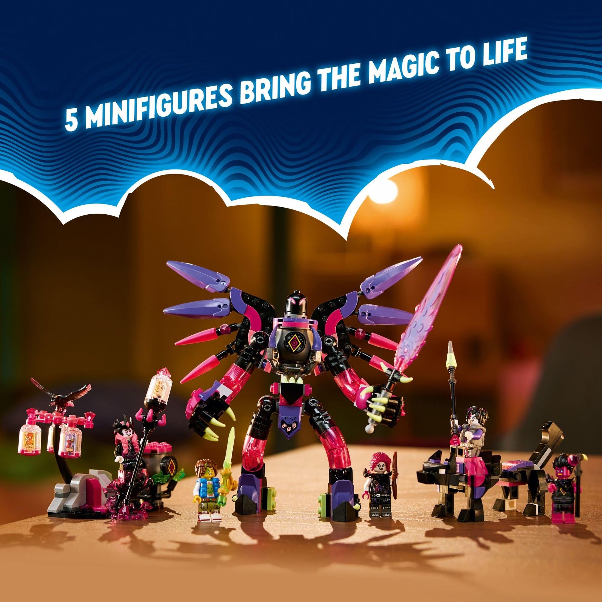 LEGO DREAMZzz The Never Witch’s Nightmare Creatures, Fantasy Animal Kids' Toy, Build a Mech, Wolf or Raven Figure, Building Toy with 5 Minifigures