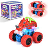TQBYNJ Dinosaur Toy Gift for 2 Years Old Boys, Pull Back Monster Truck Toy Car, 360° Stunt Car for 2-5 Years Old Toddler, Christmas Birthday Party