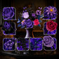 GXJTYYBS Ideas Halloween Purple Flowers Gothic Rose, Compatible with Major Brands Flowers Gift for Adults Women Girls Home Botanical Decoration