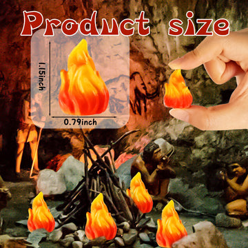 Pamonrueer 20 Pcs Mini Fake Fire Campfire Miniature Village Campfire Landscape Crafts Christmas Miniature Town Accessories for Mini Christmas Scene