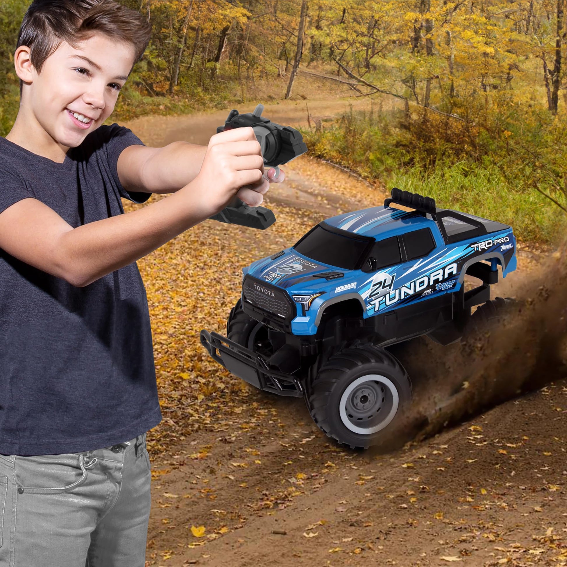 NKOK Mean Machines RTR RC Toyota Tundra Blue Turbo Boost, Wheelies & Donuts