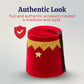 Dress Up America Red Fez Hat - Turkish Costume Hat - Moroccan Tarboosh/Tarboush (Kids)