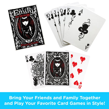 AQUARIUS Emily The Strange Playing Cards - Emily The Strange Themed Deck of Cards for Your Favorite Card Games - Officially Licensed Emily The Strange