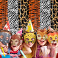 Safari Animal Party Decorations, 2 Pcs Party Animals Birthday Backdrops Tinsel Foil Curtain Streamers for Wild Jungle Animals Baby Shower Birthday