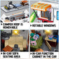 CSNRHG Camping Van Construction Toy 924 Pieces Building Block Set with Picnic Table Grill & Fire Scene Gift for Kids Teens & Vehicle Fans