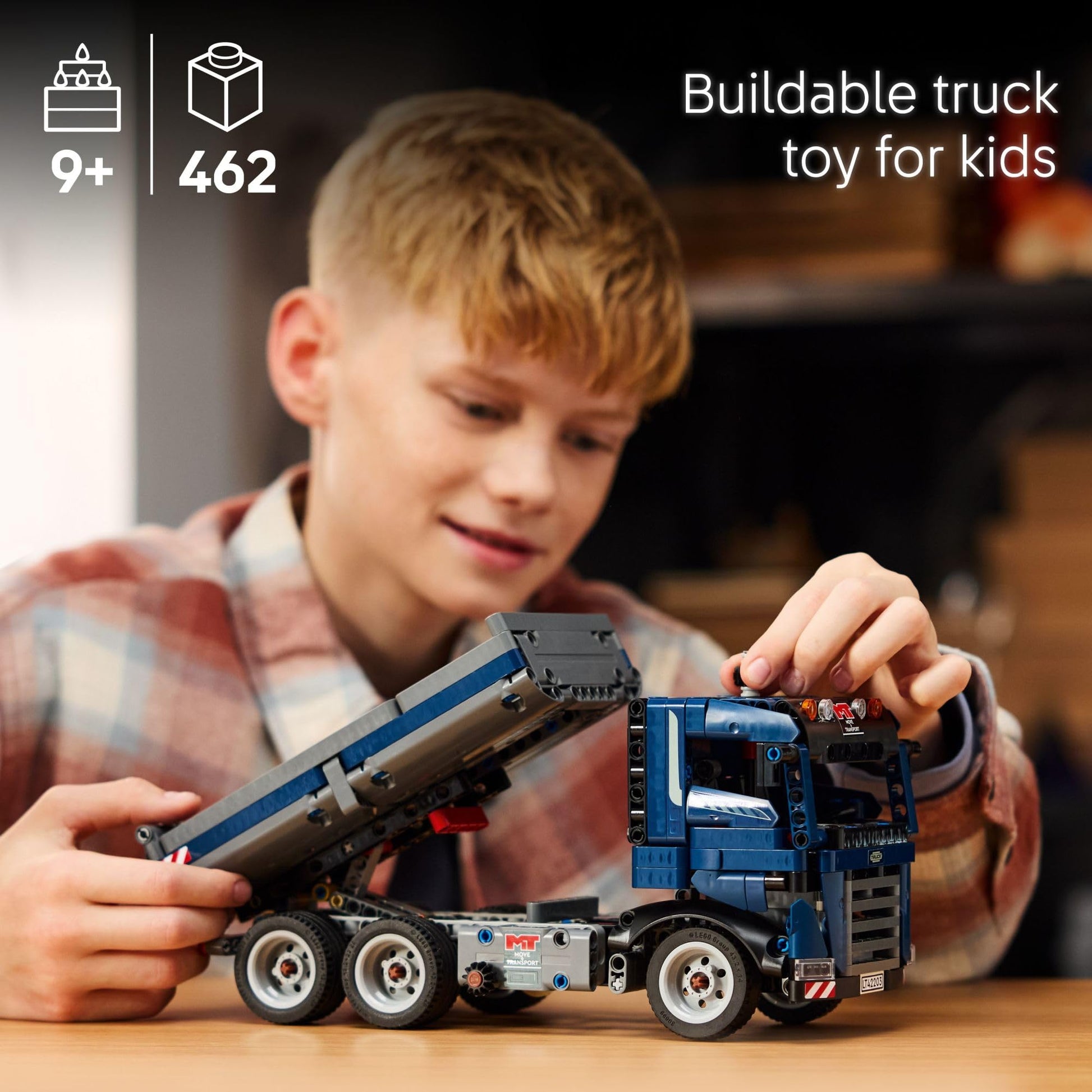 LEGO Technic Tipping Dump Truck Toy - Construction Truck Building Toy for Kids, Boys and Girls, Ages 9+ - Gift for Birthdays - W/Realistic Features