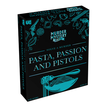 Murder Mystery Party Pasta, Passion & Pistols - Murder Mystery Dinner Party Game for Adults - Interactive Crime Solving Role Play Game Night Kit