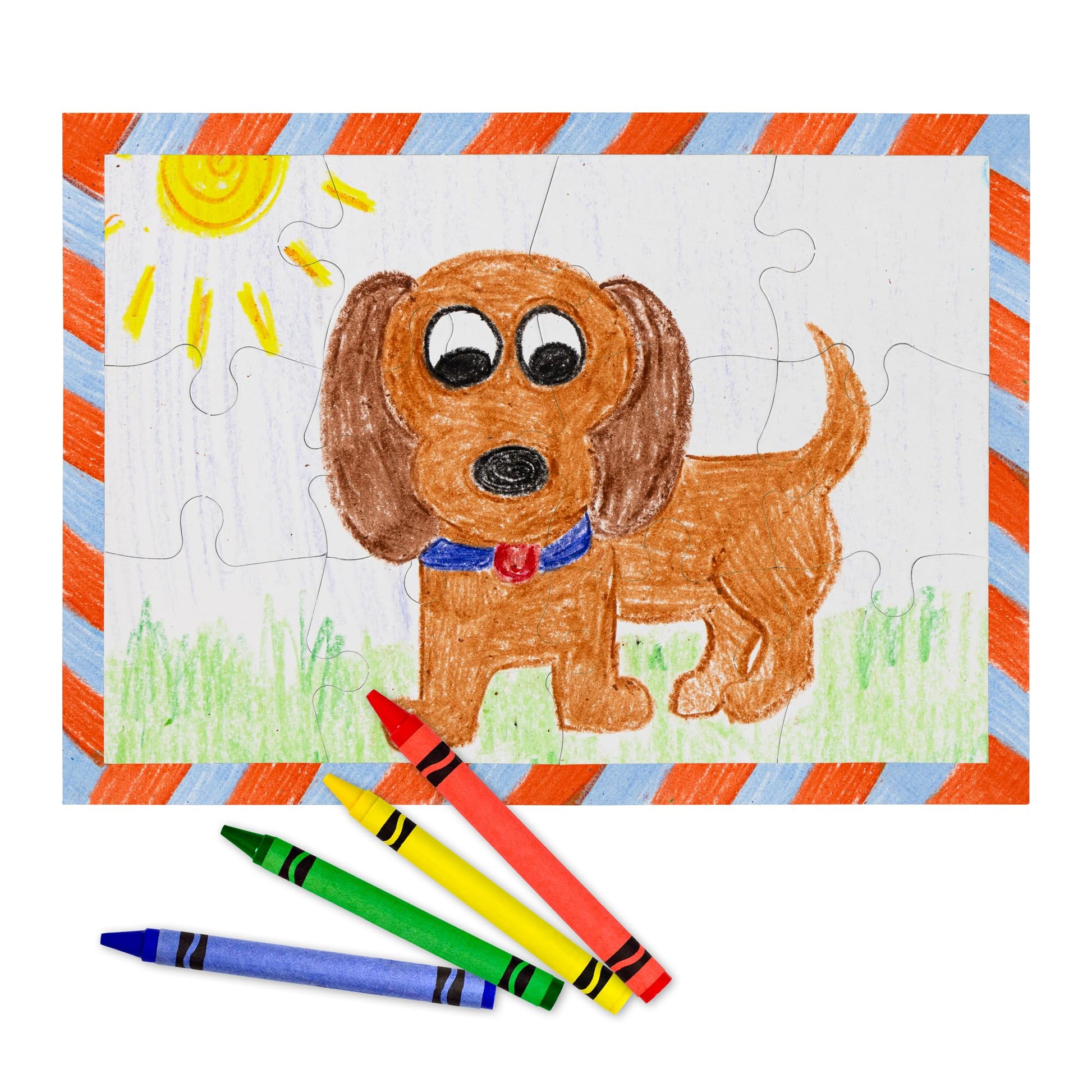 Hygloss 12 Blank Jigsaw Puzzles - 5.5 x 8 Inch, 12 Pieces Each - DYI Party invites, Perfect for Decorating, Kids' Activities, Arts & Crafts or Party