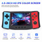 KNEELEVER Handheld Retro Game Console, 4.5 Inch IPS Screen Portable Gaming System with 256GB TF Card, Dual 3D Joysticks, RGB Light Rings, USB-C