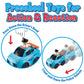 Small World Toys Police Car Toy, Interactive Press-to-Go Police Cars for Toddlers 1-3, Pretend Play Rescue Vehicle, Polices Toy Gifts for Boys, Cop