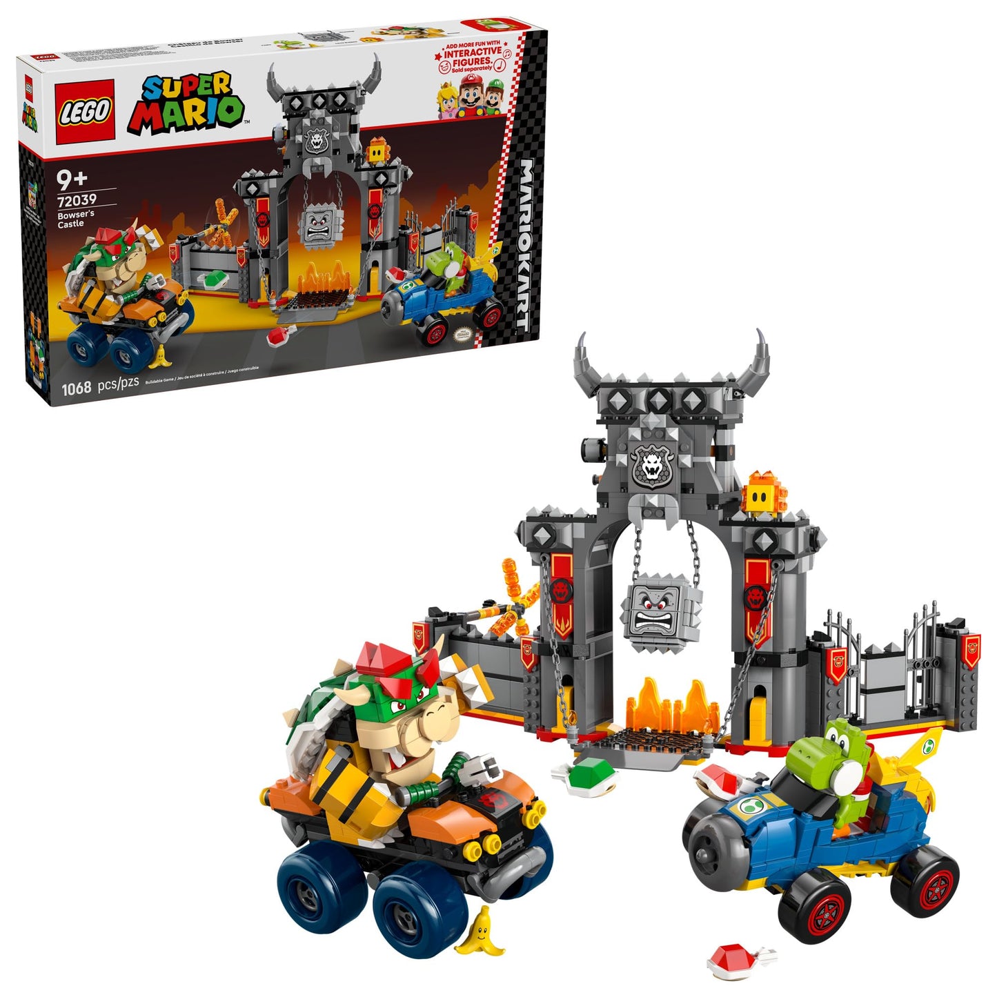 LEGO Super Mario: Mario Kart - Bowser’s Castle Building Toy for Kids - Pretend Play Set for Boys & Girls, Ages 9+ - Nintendo Gift Idea for Young
