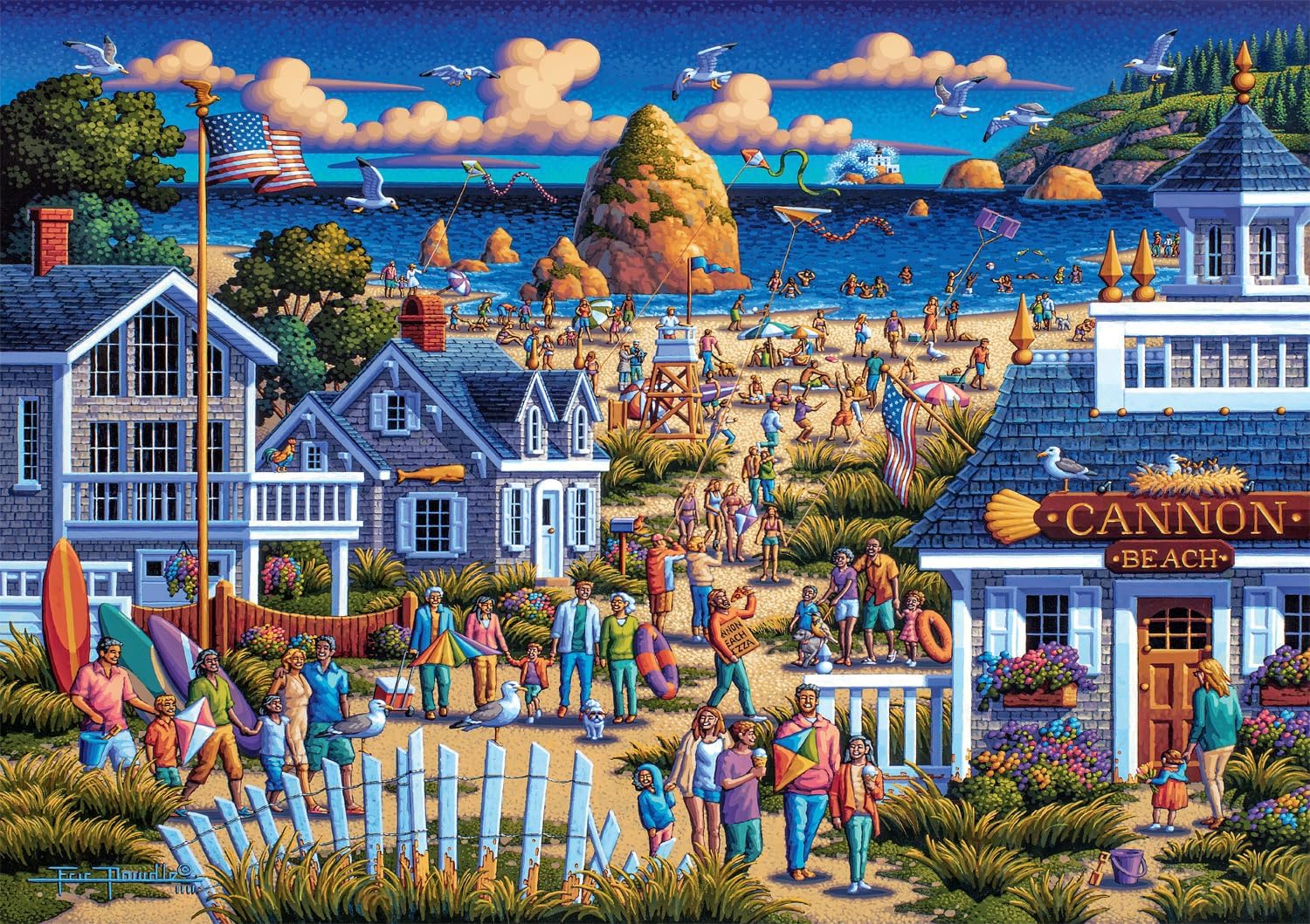 Buffalo Games - Dowdle - Cannon Beach - 300 Piece Jigsaw Puzzle for Adults -Challenging Puzzle Perfect for Game Nights - Finished Size is 21.25 x