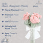 MON AMI Rose Plush Flower Bouquet, 9-Inch Soft Floral Stuffed Toy Gift