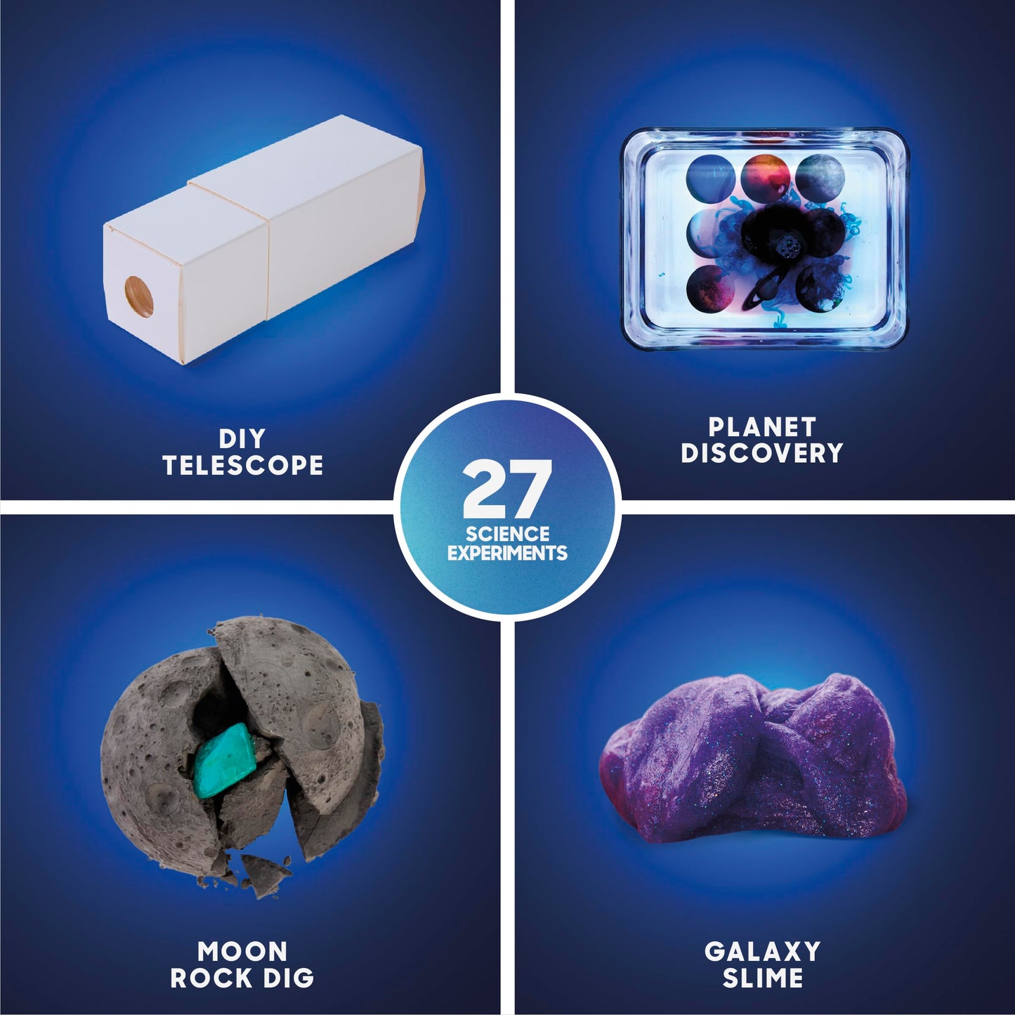 Discovery Stellar Space Science Kit for Kids| 30 Science Experiments| Build a Telescope, Galaxy Slime, Grow Moon Rocks| STEM Astronomy Chemistry